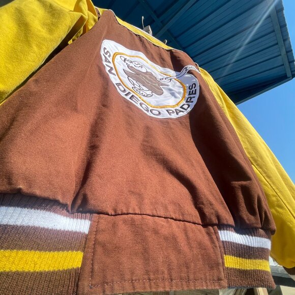 Men's XL Vintage Reversible San Diego Padres Bomber Jacket - Picture 16 of 16